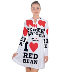 I Love Red Bean Long Sleeve Panel Dress by ilovewhateva