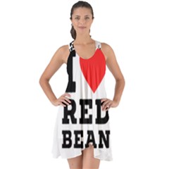 I Love Red Bean Show Some Back Chiffon Dress by ilovewhateva