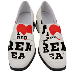 I Love Red Bean Women s Chunky Heel Loafers by ilovewhateva