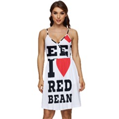 I Love Red Bean V-neck Pocket Summer Dress  by ilovewhateva