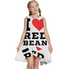 I Love Red Bean Kids  Frill Swing Dress by ilovewhateva