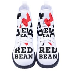 I Love Red Bean High-top Canvas Sneakers