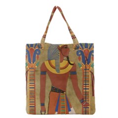 Egyptian Tutunkhamun Pharaoh Design Grocery Tote Bag by Mog4mog4