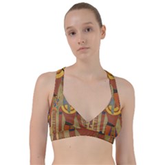 Egyptian Tutunkhamun Pharaoh Design Sweetheart Sports Bra by Mog4mog4