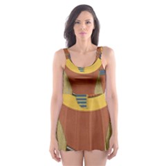 Egyptian Tutunkhamun Pharaoh Design Skater Dress Swimsuit by Mog4mog4