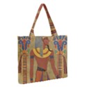 Egyptian Tutunkhamun Pharaoh Design Zipper Medium Tote Bag View2