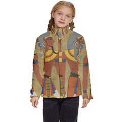 Egyptian Tutunkhamun Pharaoh Design Kids  Puffer Bubble Jacket Coat by Mog4mog4