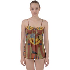 Egyptian Tutunkhamun Pharaoh Design Babydoll Tankini Set by Mog4mog4