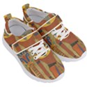 Egyptian Tutunkhamun Pharaoh Design Kids  Velcro Strap Shoes View3