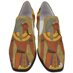 Egyptian Tutunkhamun Pharaoh Design Women Slip On Heel Loafers by Mog4mog4