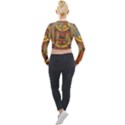 Egyptian Tutunkhamun Pharaoh Design Long Sleeve Cropped Velvet Jacket View2