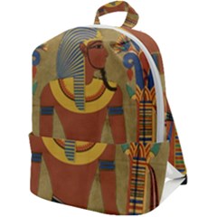 Egyptian Tutunkhamun Pharaoh Design Zip Up Backpack by Mog4mog4