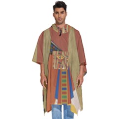 Egyptian Tutunkhamun Pharaoh Design Men s Hooded Rain Ponchos by Mog4mog4