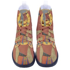 Egyptian Tutunkhamun Pharaoh Design High-top Canvas Sneakers by Mog4mog4