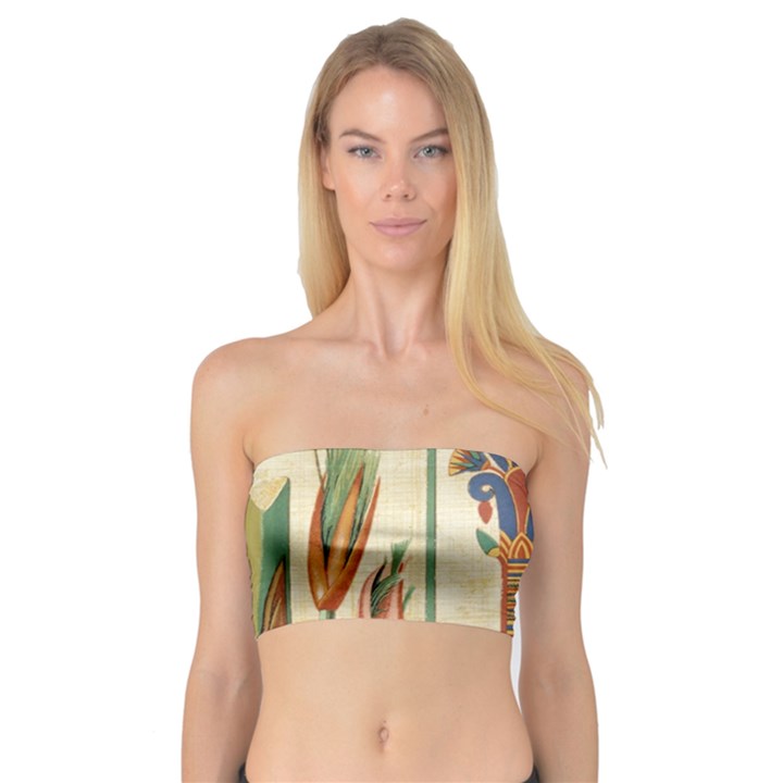 Egyptian Paper Papyrus Hieroglyphs Bandeau Top