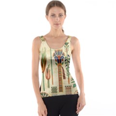 Egyptian Paper Papyrus Hieroglyphs Tank Top by Mog4mog4