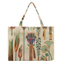 Egyptian Paper Papyrus Hieroglyphs Zipper Medium Tote Bag by Mog4mog4