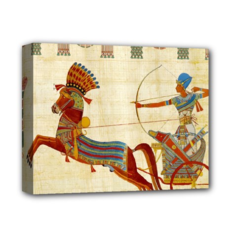 Egyptian Tutunkhamun Pharaoh Design Deluxe Canvas 14  X 11  (stretched) by Mog4mog4