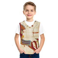 Egyptian Tutunkhamun Pharaoh Design Kids  Basketball Tank Top by Mog4mog4