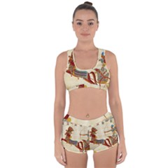 Egyptian Tutunkhamun Pharaoh Design Racerback Boyleg Bikini Set by Mog4mog4