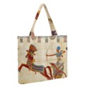 Egyptian Tutunkhamun Pharaoh Design Zipper Medium Tote Bag View2