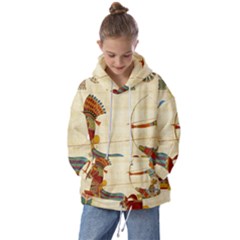 Egyptian Tutunkhamun Pharaoh Design Kids  Oversized Hoodie