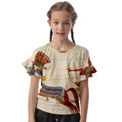 Egyptian Tutunkhamun Pharaoh Design Kids  Cut Out Flutter Sleeves by Mog4mog4