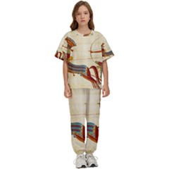 Egyptian Tutunkhamun Pharaoh Design Kids  Tee And Pants Sports Set by Mog4mog4