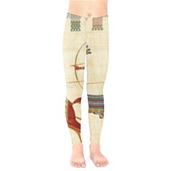 Egyptian Tutunkhamun Pharaoh Design Kids  Classic Winter Leggings by Mog4mog4