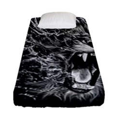 Lion Furious Abstract Desing Furious Fitted Sheet (single Size) by Mog4mog4