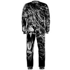 Lion Furious Abstract Desing Furious Onepiece Jumpsuit (men) by Mog4mog4