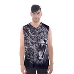 Lion Furious Abstract Desing Furious Men s Basketball Tank Top by Mog4mog4