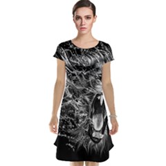 Lion Furious Abstract Desing Furious Cap Sleeve Nightdress by Mog4mog4