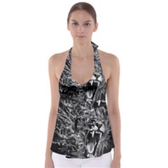 Lion Furious Abstract Desing Furious Babydoll Tankini Top by Mog4mog4