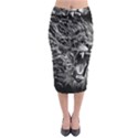 Lion Furious Abstract Desing Furious Midi Pencil Skirt View1