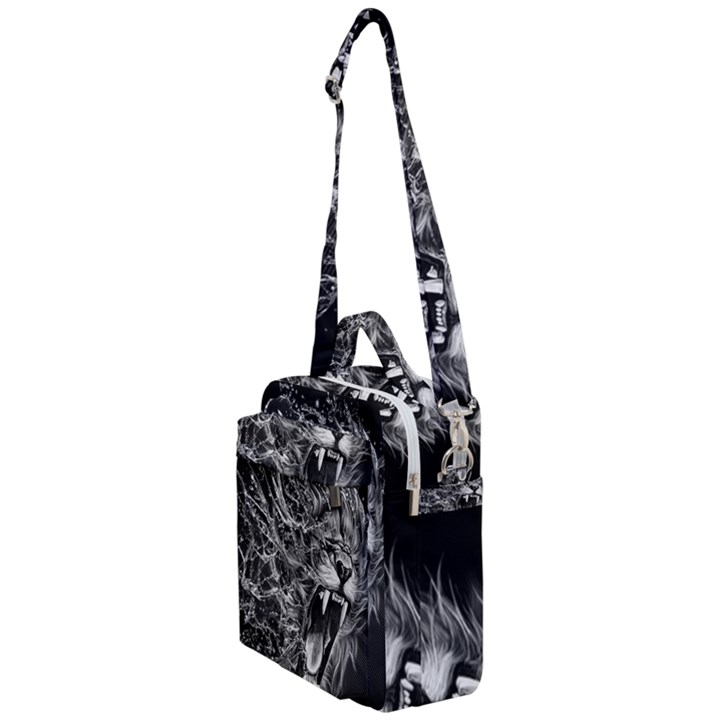 Lion Furious Abstract Desing Furious Crossbody Day Bag