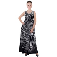 Lion Furious Abstract Desing Furious Empire Waist Velour Maxi Dress by Mog4mog4