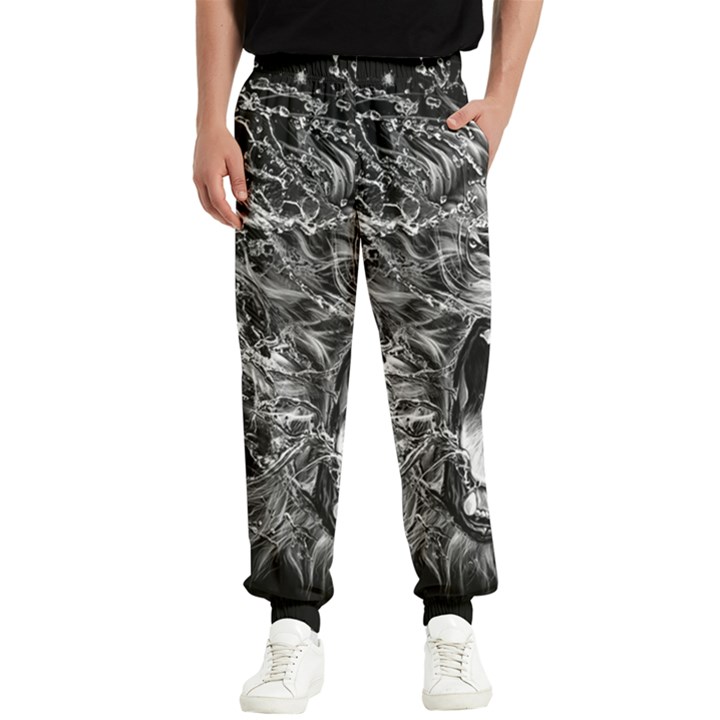 Lion Furious Abstract Desing Furious Men s Elastic Waist Pants