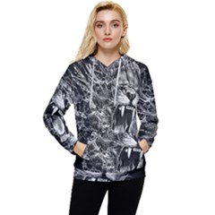 Lion Furious Abstract Desing Furious Women s Lightweight Drawstring Hoodie by Mog4mog4