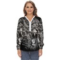 Lion Furious Abstract Desing Furious Zip Up Long Sleeve Blouse View1