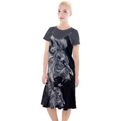 Roar Angry Male Lion Black Camis Fishtail Dress by Mog4mog4