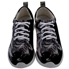 Roar Angry Male Lion Black Mens Athletic Shoes by Mog4mog4