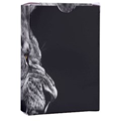 Roar Angry Male Lion Black Playing Cards Single Design (rectangle) With Custom Box by Mog4mog4