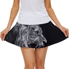 Roar Angry Male Lion Black Women s Skort by Mog4mog4