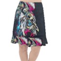 Angry Male Lion Roar Fishtail Chiffon Skirt View1