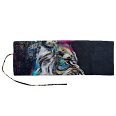 Angry Male Lion Roar Roll Up Canvas Pencil Holder (M)