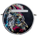 Angry Male Lion Roar Crossbody Circle Bag View2