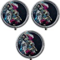 Angry Male Lion Roar Mini Round Pill Box (Pack of 3) View1