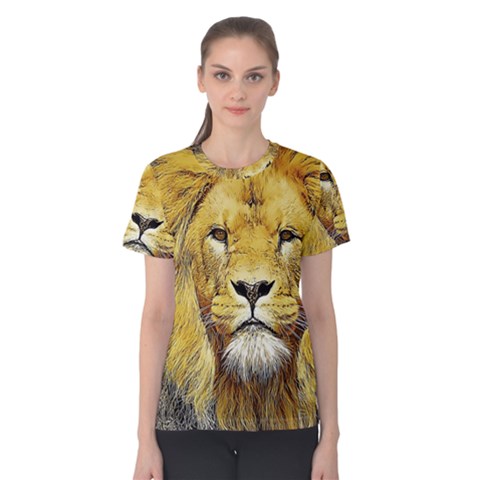 Lion Lioness Wildlife Hunter Women s Cotton Tee by Mog4mog4