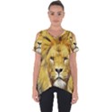 Lion Lioness Wildlife Hunter Cut Out Side Drop Tee View1